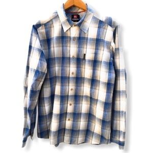 Quiksilver Cotton Plaid Shirt Blue